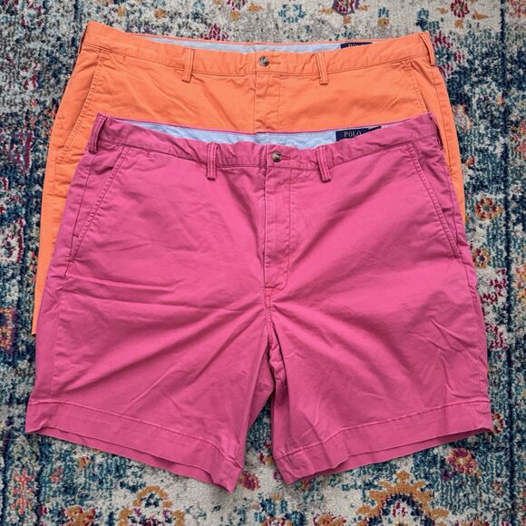 Polo Ralph Lauren 8-Inch Stretch Straight Fit Chino Short Size 42 Lot of 2 - Picture 2 of 8